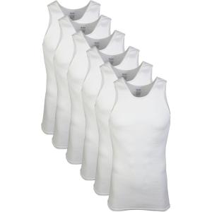 imageGildan Mens AShirt Tanks Multipack Style G1104White 6pack