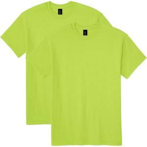 imageGildan UnisexAdult DryBlend TShirt Style G8000 MultipackSafety Green 2pack