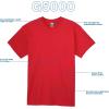 imageGildan Adult Heavy Cotton TShirt Style G5000 MultipackRed