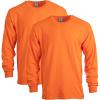 imageGildan Adult Heavy Cotton Long Sleeve TShirt Style G5400 2PackS Orange
