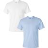 imageGildan Adult Ultra Cotton TShirt with Pocket Style G2300 2PackWhiteLightblue