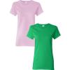 imageGildan Womens Softstyle Cotton TShirt Style G64000l MultipackLightpinkirishgreen