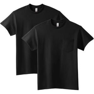 imageGildan Adult Ultra Cotton TShirt with Pocket Style G2300 2PackBlack