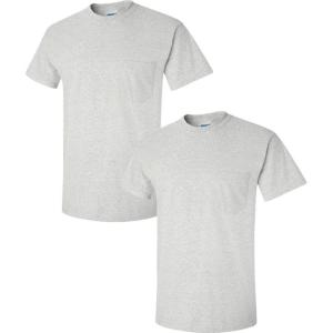 imageGildan Adult Ultra Cotton TShirt with Pocket Style G2300 2PackGrey