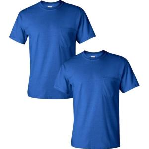 imageGildan Adult Ultra Cotton TShirt with Pocket Style G2300 2PackRoyal