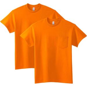 imageGildan Adult Ultra Cotton TShirt with Pocket Style G2300 2PackS Orange