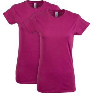 imageGildan Womens Softstyle Cotton TShirt Style G64000l MultipackAntique Heliconia