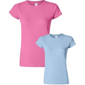 imageGildan Womens Softstyle Cotton TShirt Style G64000l MultipackAzalealightblue