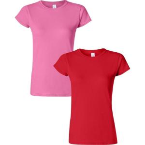 imageGildan Womens Softstyle Cotton TShirt Style G64000l MultipackAzaleared