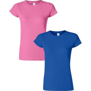 imageGildan Womens Softstyle Cotton TShirt Style G64000l MultipackAzalearoyal