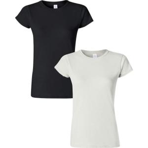 imageGildan Womens Softstyle Cotton TShirt Style G64000l MultipackBlackwhite
