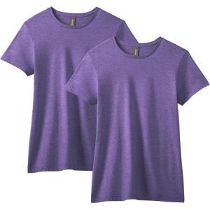imageGildan Womens Softstyle Cotton TShirt Style G64000l MultipackHeather Purple