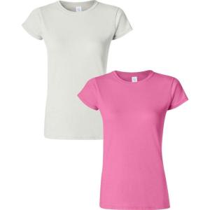 imageGildan Womens Softstyle Cotton TShirt Style G64000l MultipackWhiteazalea